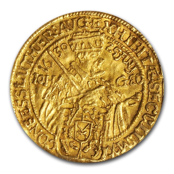 1630 German State Saxony-Albertine Gold Ducat AU-58 NGC 1630 German State Saxony-Albertine Gold Ducat AU-58 NGC